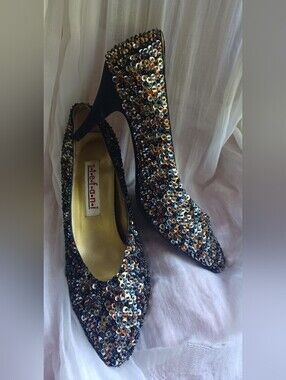 Vintage Sequin Heels